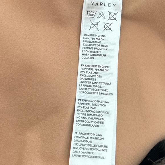 Varley High Waist Brown and Carmel Textured Leggings - Picture 10 of 14